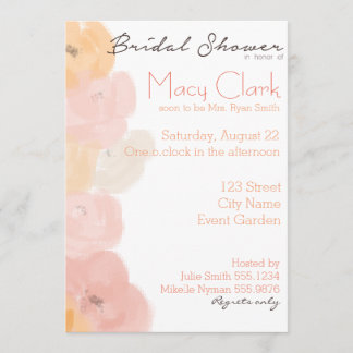 Peach Blush Bridal Dusche Einladung