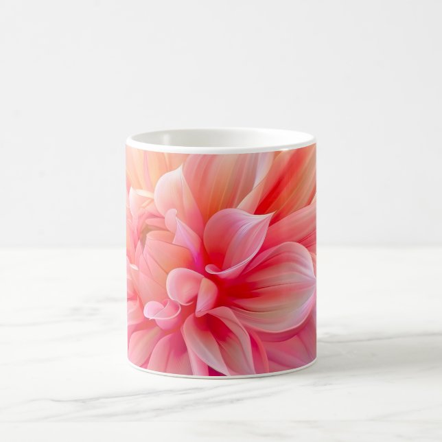 Peach Blush Dahlia Blossom Kaffeetasse (Mittel)