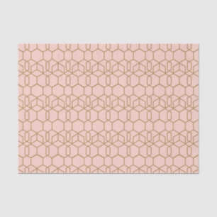 Peach Blush & Gold Modern Boho Geometric Glam Seidenpapier