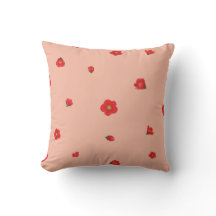 Peach Blush Japanese Quince Floral Pattern