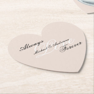 Peach Blush Liebe Immer Hochzeit Untersetzer