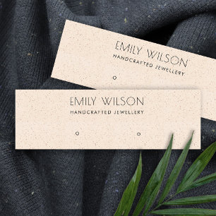 PEACH BLUSH PINK KERAMIK STUD EARRING DISPLAY LOGO MINI VISITENKARTE