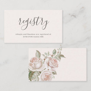 Peach Blush Rose Hochzeit Begleitkarte
