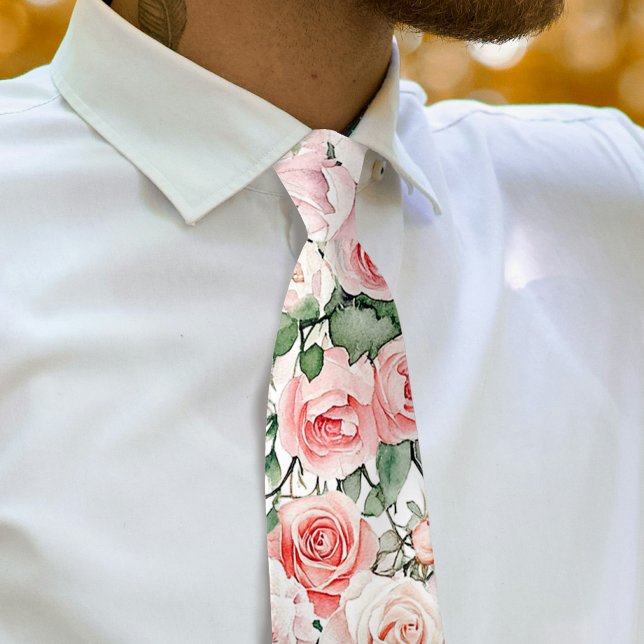 Peach Blush Rose Neck Tie Krawatte (Von Creator hochgeladen)