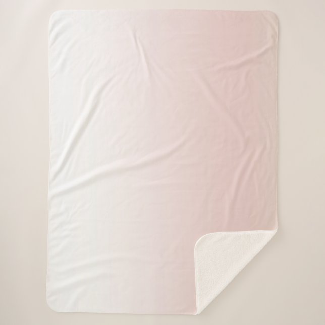 Peach Blush White Sherpadecke (Vorderseite)