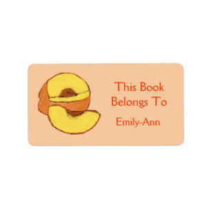Peach Book Label Adressaufkleber
