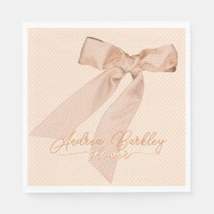 Peach Bow Baby Dusche Serviette