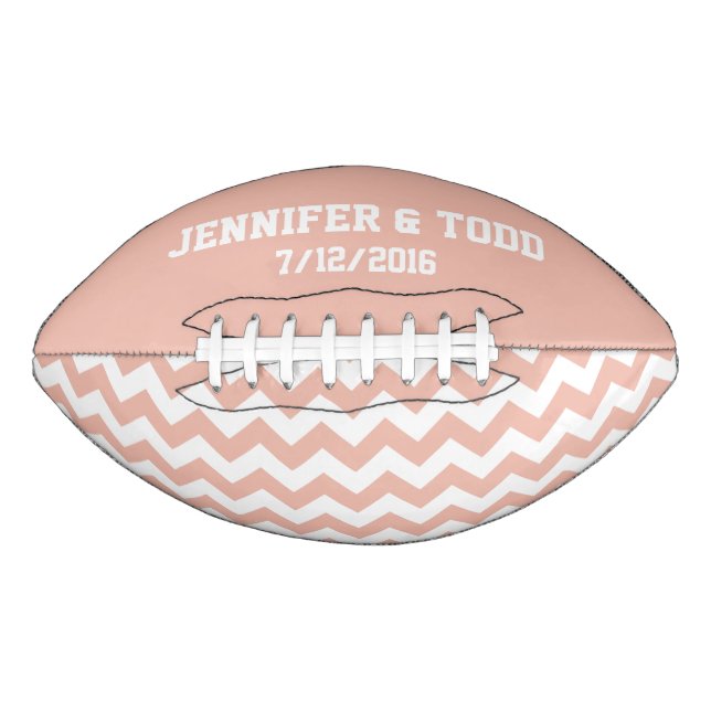 Peach Briand Grooms Custom Football (Vorderseite)