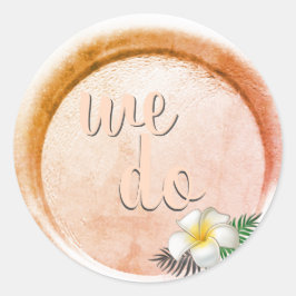 *~* Peach Bronze Floral Wax Siegel Briefmarke Hoch Runder Aufkleber