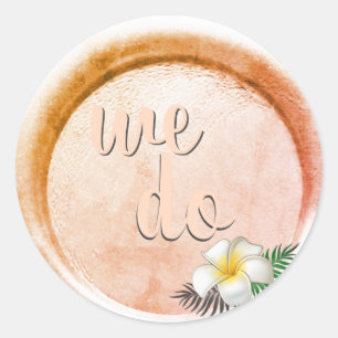 *~* Peach Bronze Floral Wax Siegel Briefmarke Hoch Runder Aufkleber