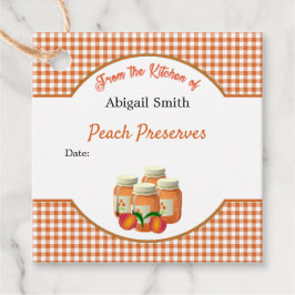Peach Canning Jar Square Hang Tag Geschenkanhänger