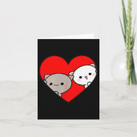 Peach Cartoon Liebe Goma Katze Valentinstag Herz