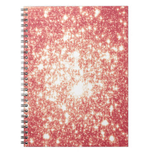Peach Champagne Stars Notizblock