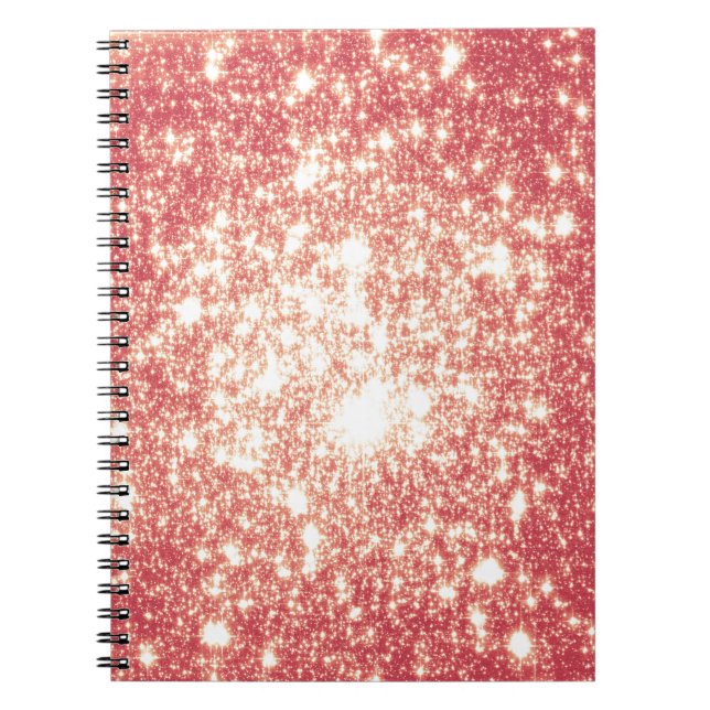 Peach Champagne Stars Notizblock (Vorderseite)