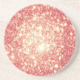 Peach Champagne Stars Untersetzer