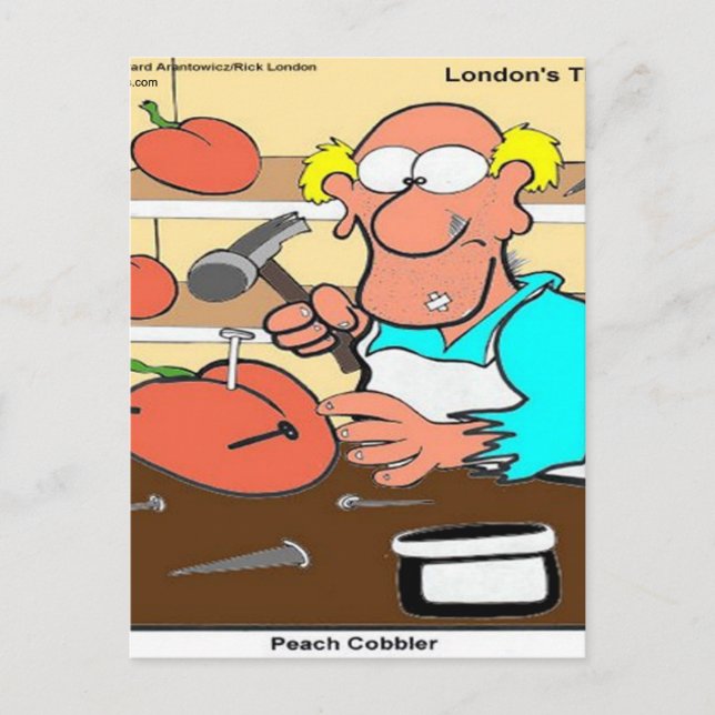 Peach Cobbler Funny LTCartoons Postkarte (Vorderseite)
