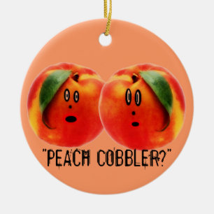 Peach Cobbler Scare Keramikornament