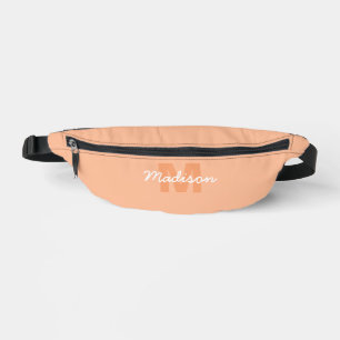 Peach color of 2024 with custom Monogram name Bauchtasche