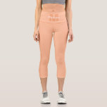 Peach color of 2024 with custom Monogram name Capri Leggings<br><div class="desc">Trendy pfirsichfarben von 2024 mit Monogramm-Namen. Erstellen Sie ein einzigartiges und personalisiertes Geschenk mit einer benutzerdefinierten Touch! Wählen Sie ein Schriftart- und Farbschema aus, das Ihren Stil Anzug, ordnen Sie alles visuell ansprechend mit dem Editierwerkzeug.</div>