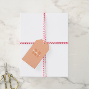Peach color of 2024 with custom Monogram name Geschenkanhänger
