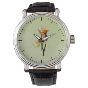 Peach Colored Irises Armbanduhr