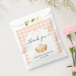 Peach Coquette Pumpkin Pie Baby Shower Thank You Geschenktütchen
