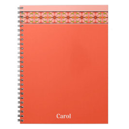 Peach Coral Designer Notizblock