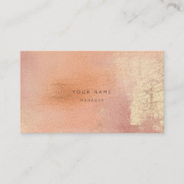 Peach Coral Gold Metalli Abstrakte Terminierungska Terminkarte