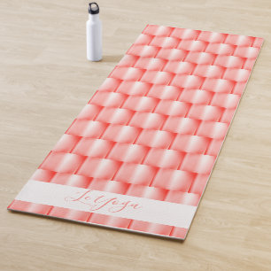 Peach Coral Metallic Abstrakt Elegante Yogamatte