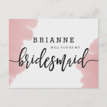 Peach Coral Wasserfarbe werden Sie meine Bridgeaid