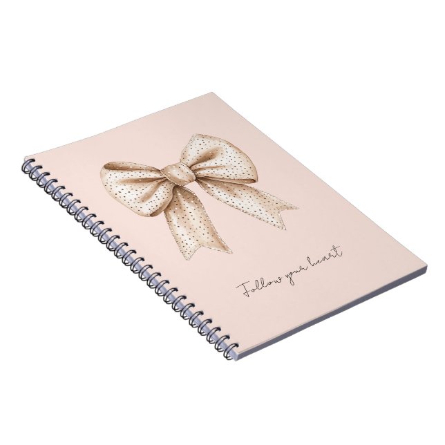 Peach Cream Bow Notizblock (Rechte Seite)