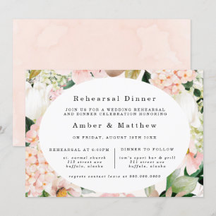 Peach Cream Hydrangeas Tulip Probe Abendessen Einladung