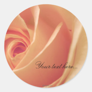 Peach Cream Rose Hochzeiten Einladungen Siegel Runder Aufkleber