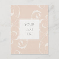 Peach & Creamy White Floral Swirl Elegante Hochzei