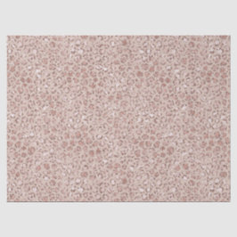 Peach Creme Blush Leopard Print Glitzer Seidenpapier