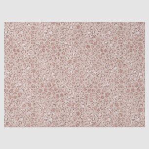 Peach Creme Blush Leopard Print Glitzer Seidenpapier