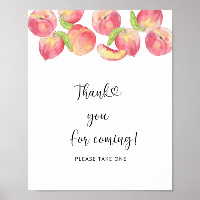 Peach \ Danke, dass Sie kommen Poster (Vorne)