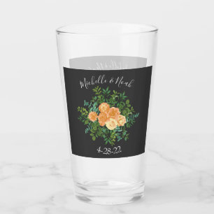 Peach Dark Gray Wedding Rose Bloral Glas