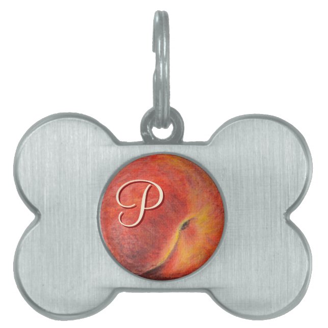 Peach Dog Tag Tiermarke (Vorderseite)