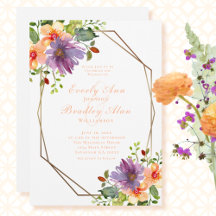 Peach Dusty Lila Green Floral Wedding