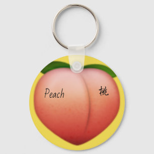 Peach emoji schlüsselanhänger
