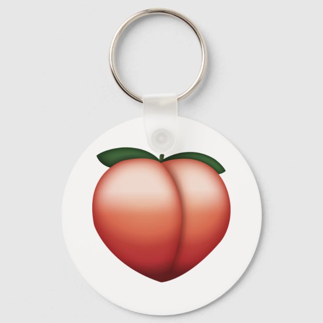 Peach - Emoji Schlüsselanhänger (Vorderseite)