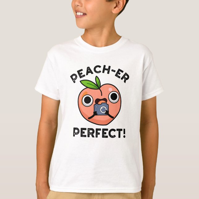 Peach-er Perfect Funny Peach Pub T-Shirt (Vorderseite)