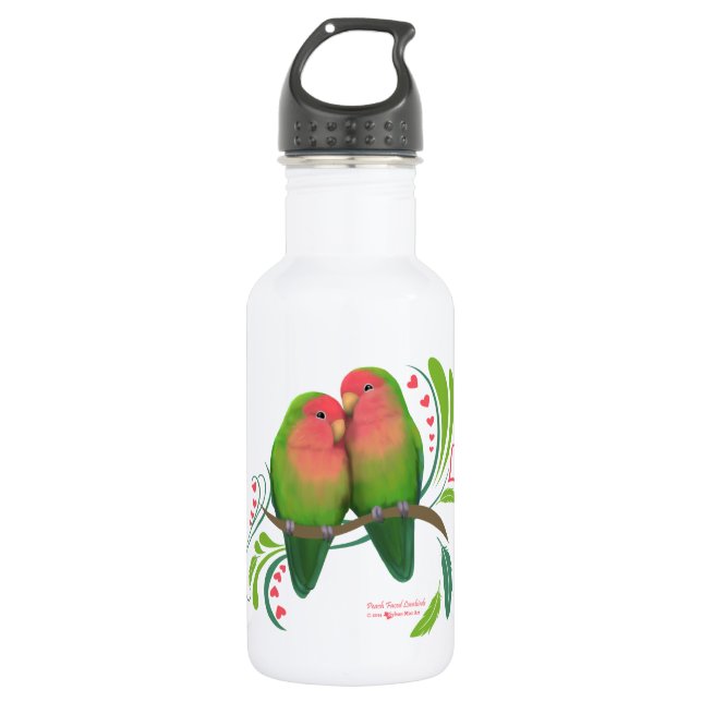 Peach Faced Love Birds Trinkflasche (Vorderseite)