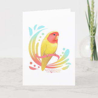 Peach Faced Lutino Lovebird Dankeskarte