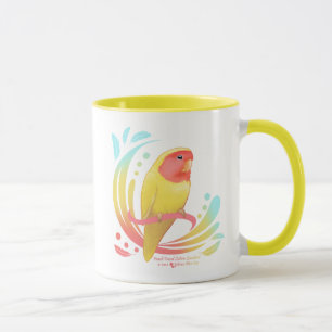 Peach Faced Lutino Lovebird Tasse