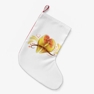 Peach Faced Lutino Lovebirds Kleiner Weihnachtsstrumpf