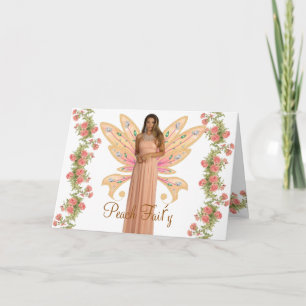 Peach Faiŕy Greeting Card Karte