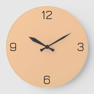 Peach FBC896 Color with Add Your Name Option Große Wanduhr