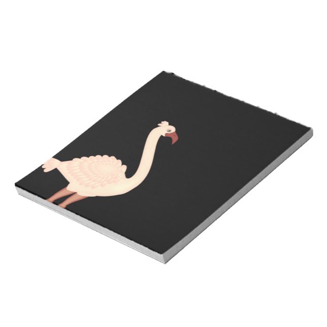 Peach Flamingo Notizblock (Rotiert)